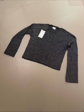 Women's Heathered Charcoal Crewneck Sweater